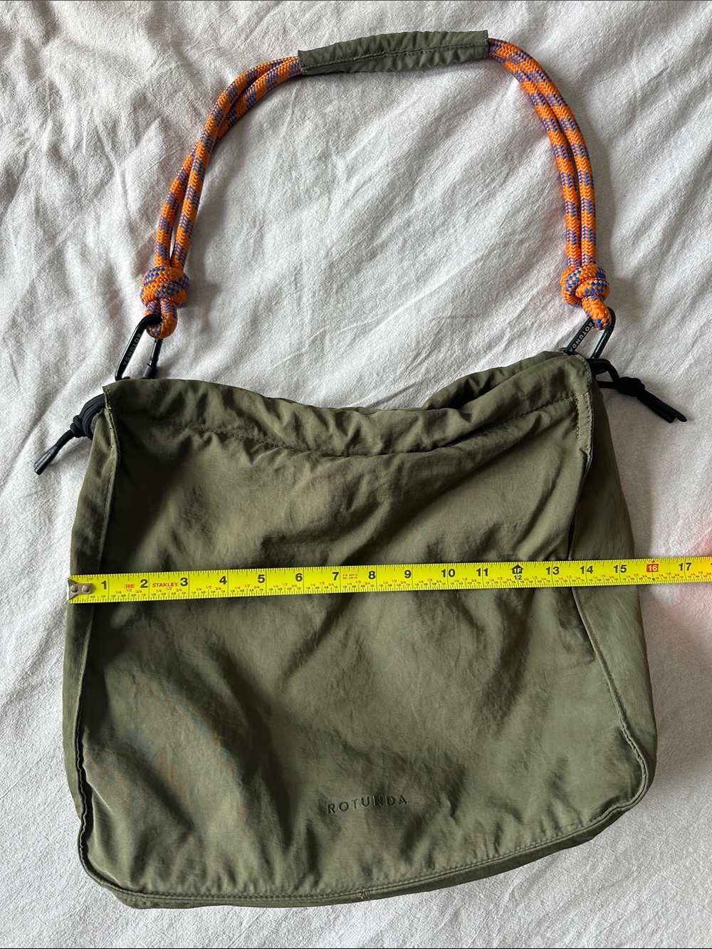 Rotunda Olive Green Sling Shoulder Bag - Picture 5 of 7